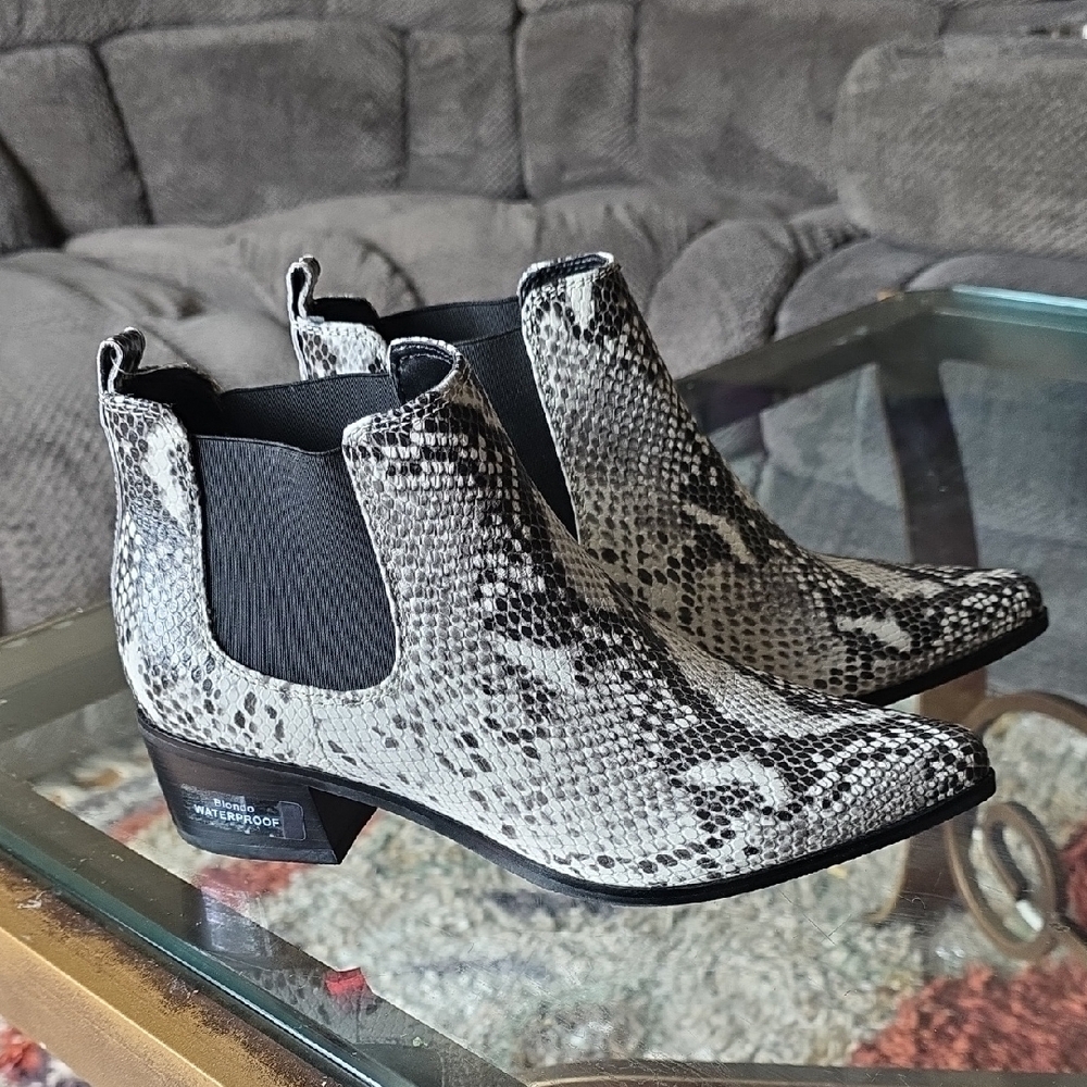 Blondo Snakeskin Ankle Boots